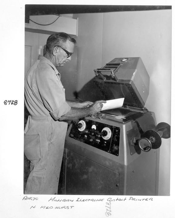 Milligan electronic contact printer, [Survey Office, Brisbane], April 1970