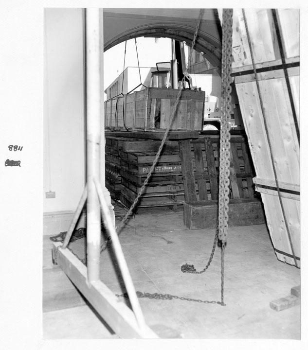 Crates in the Camera Room, Executive Building, Brisbane, April 1970