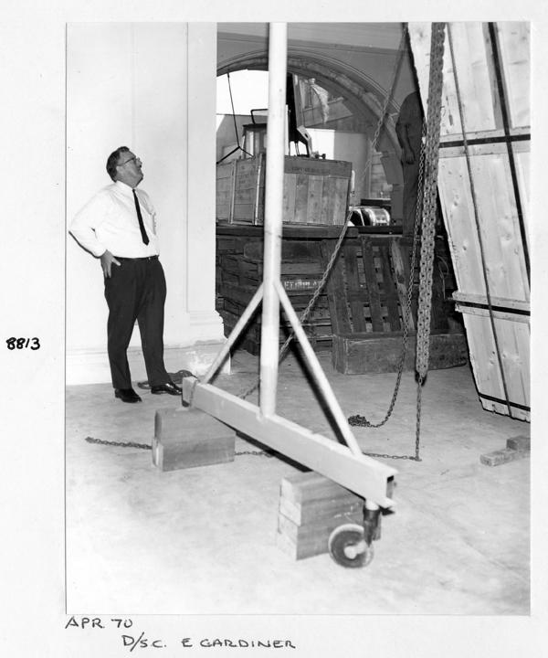Crates in the Camera Room, Executive Building, Brisbane, April 1970