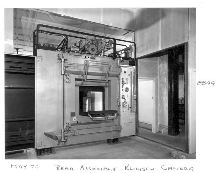 Klimsch camera rear assembly, Executive Building, Brisbane, May 1970