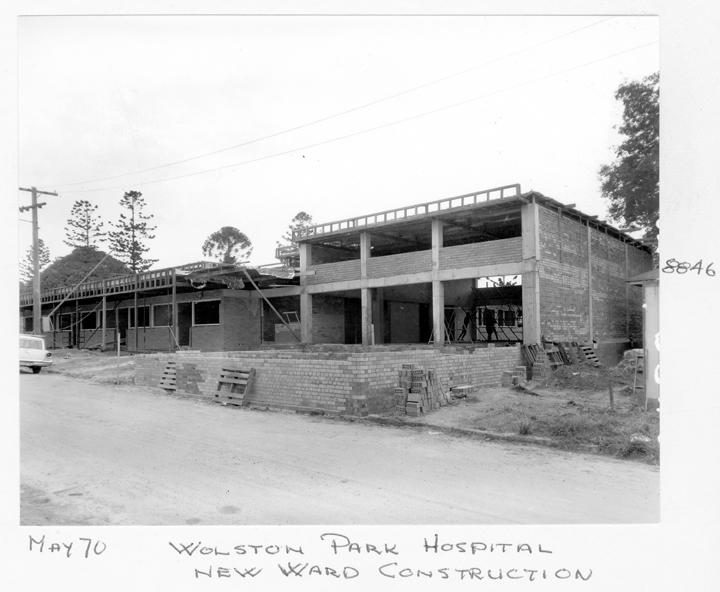Wolston Park Hospital new ward construction, Brisbane, May 1970