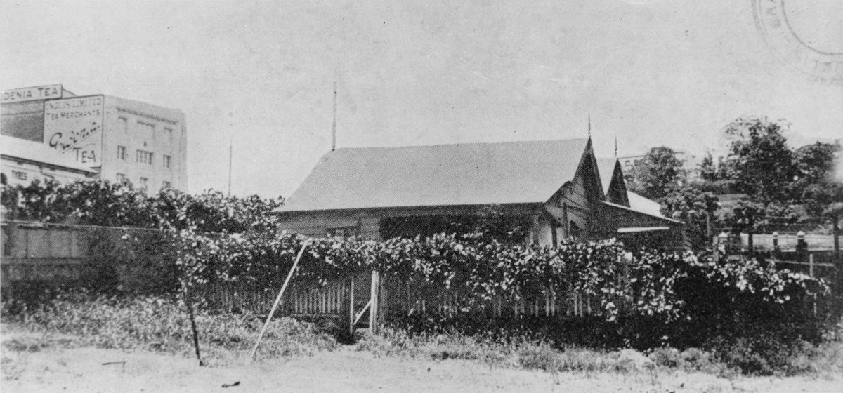 Wharf caretaker's cottage on Macrossan Street near Petrie's Bight on the Brisbane River