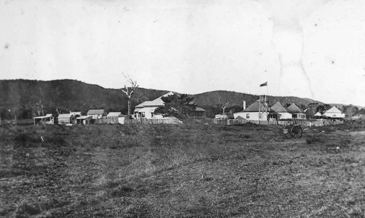 Pilot station buildings at Bulwer, 1899