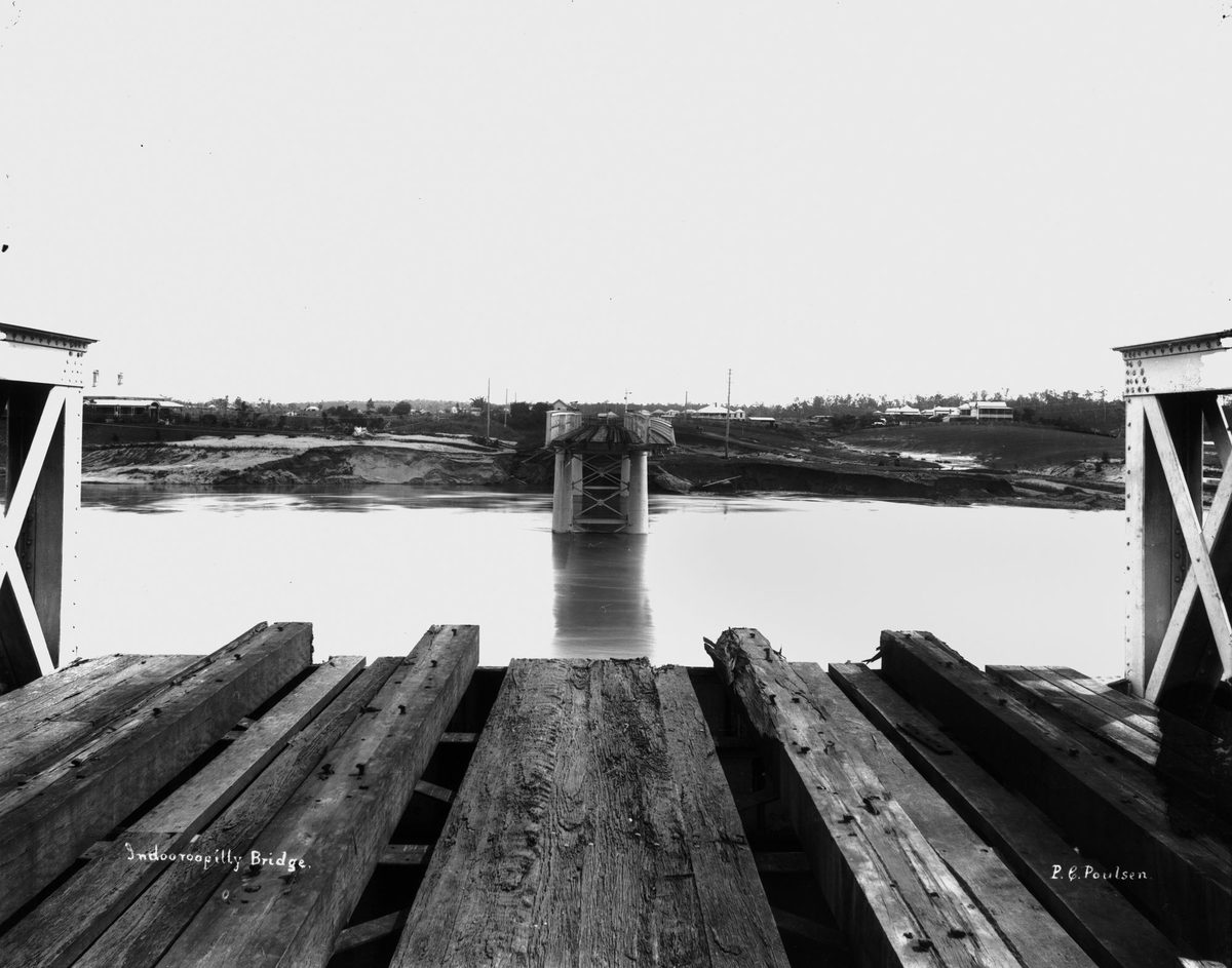 Flood damage to Indooroopilly Rail Bridge, 1893