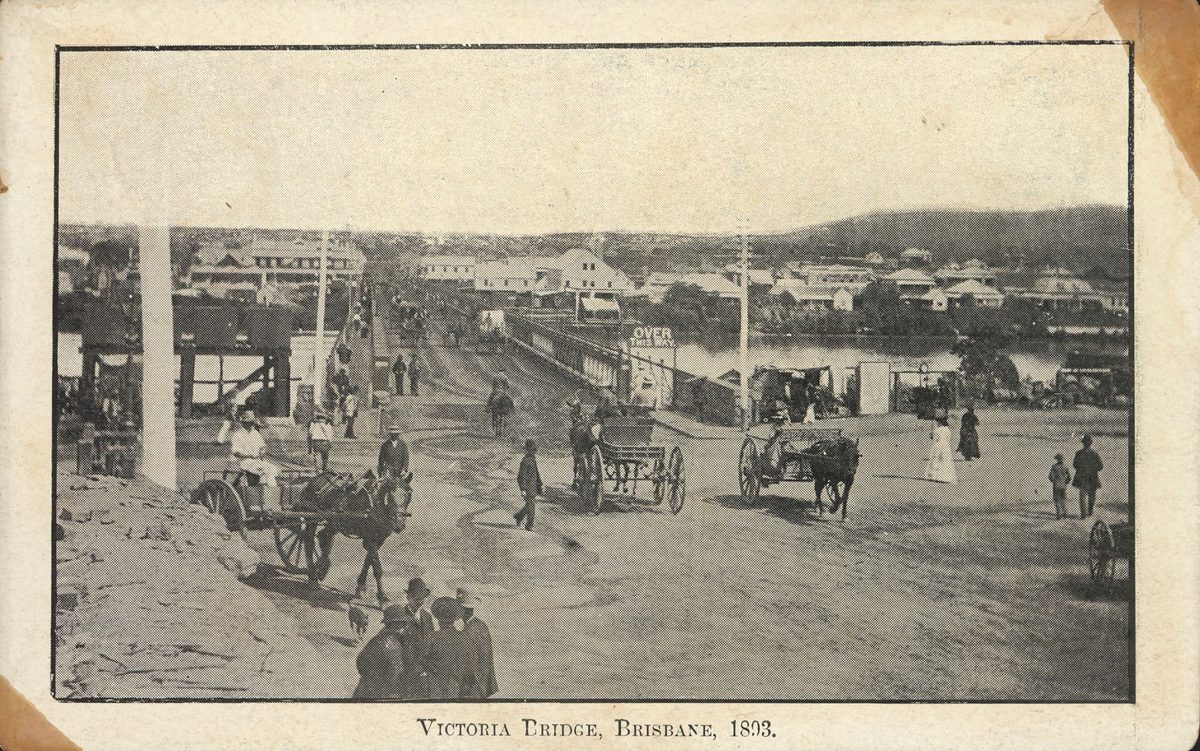Victoria Bridge, Brisbane, 1893