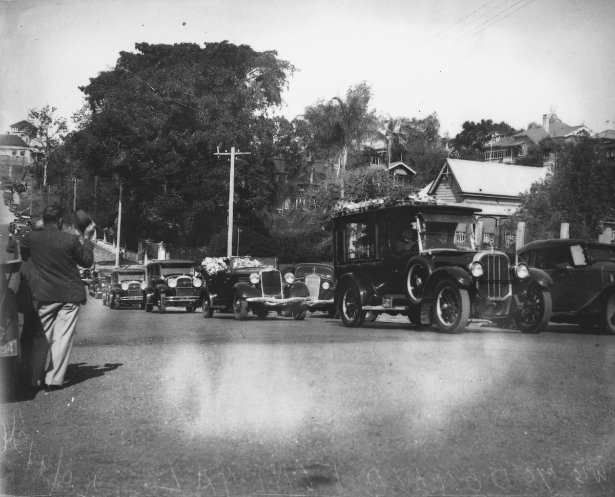 Funeral procession of Lewis McDonald, Brisbane, 1936