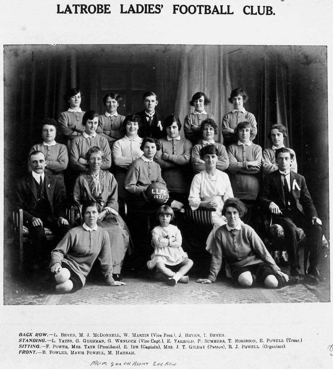 Latrobe Ladies' Football Club, 1921