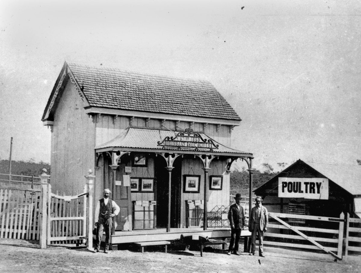 Model house displayed by a sawmilling business at the Queensland Intercolonial Exhibition, 1876