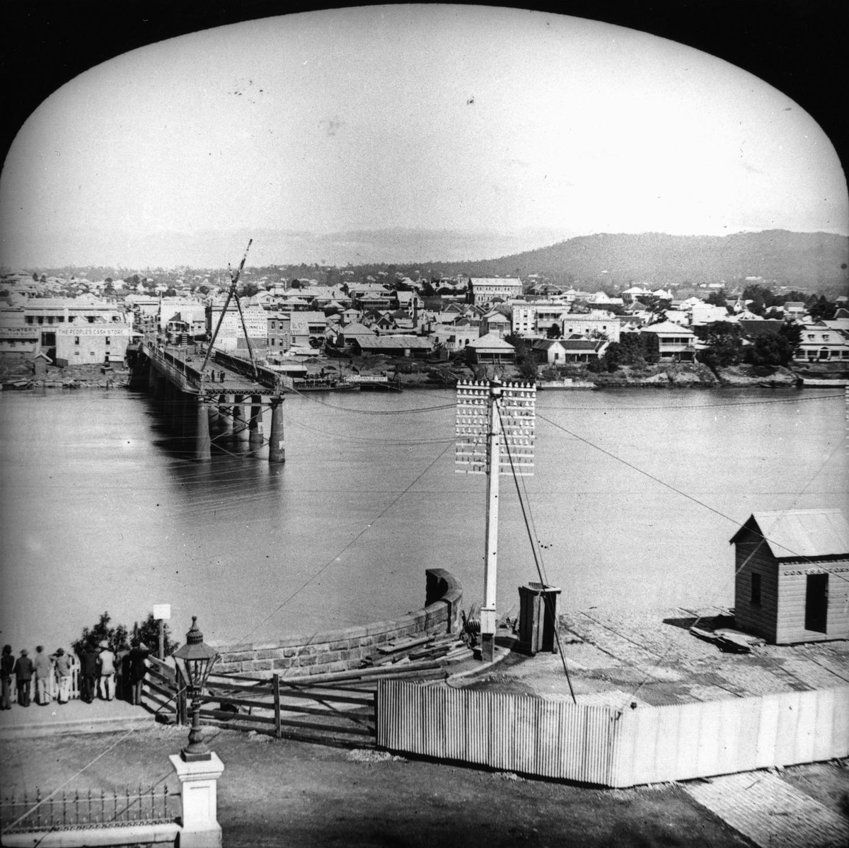 Remains of the first permanent Victoria Bridge, swept away in the 1893 Brisbane floods