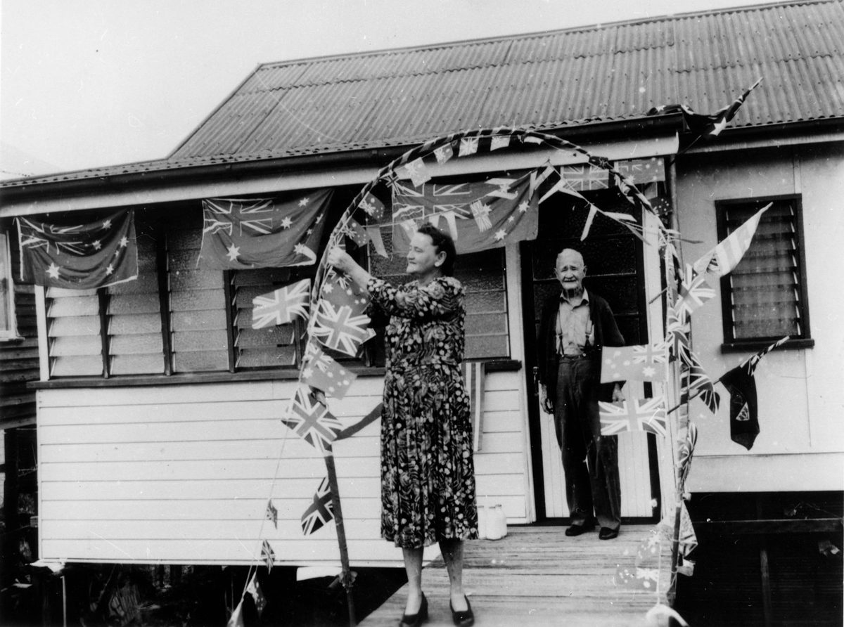 Preparations for the arrival of the Queen and the Duke of Edinburgh in 1954