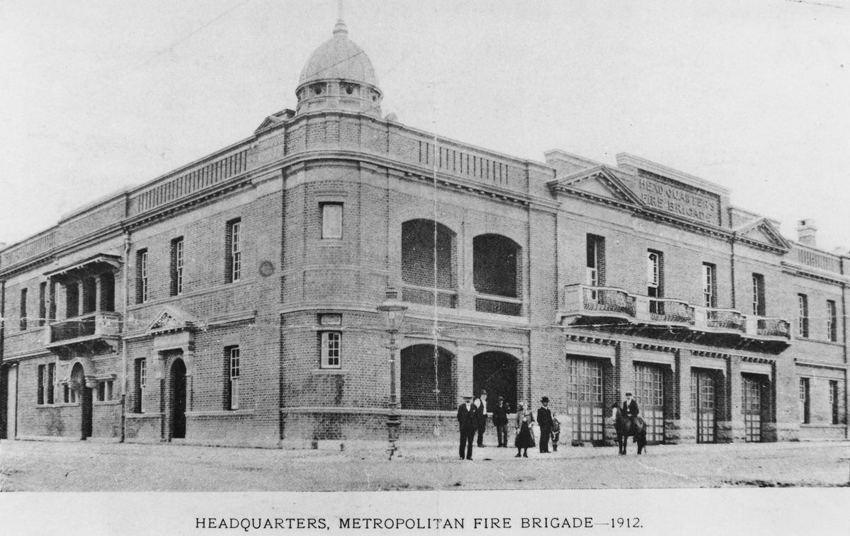 Headquarters of the Metropolitan Fire Brigade, Wickham Terrace, 1912