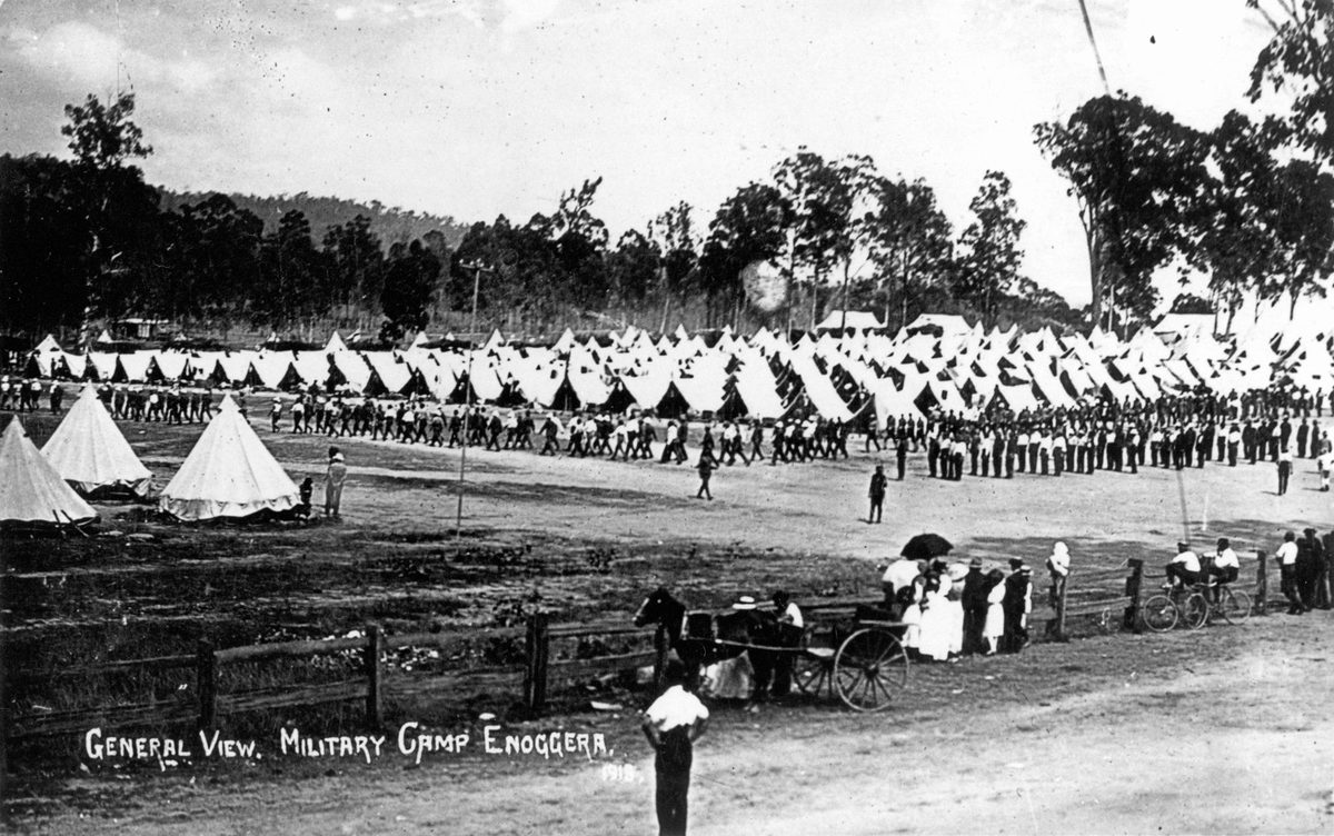 General view of the Military Camp at Enoggera, Brisbane, in 1915