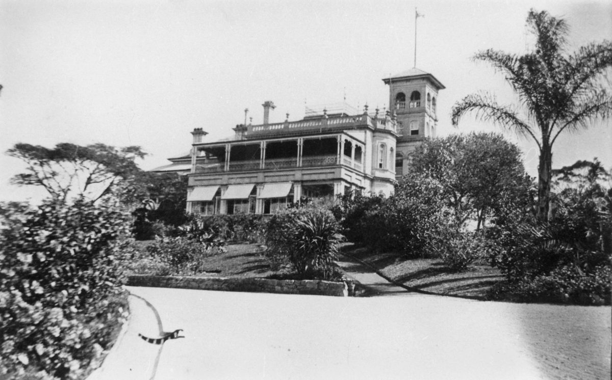 Government House, Bardon, from the driveway and garden, 1924