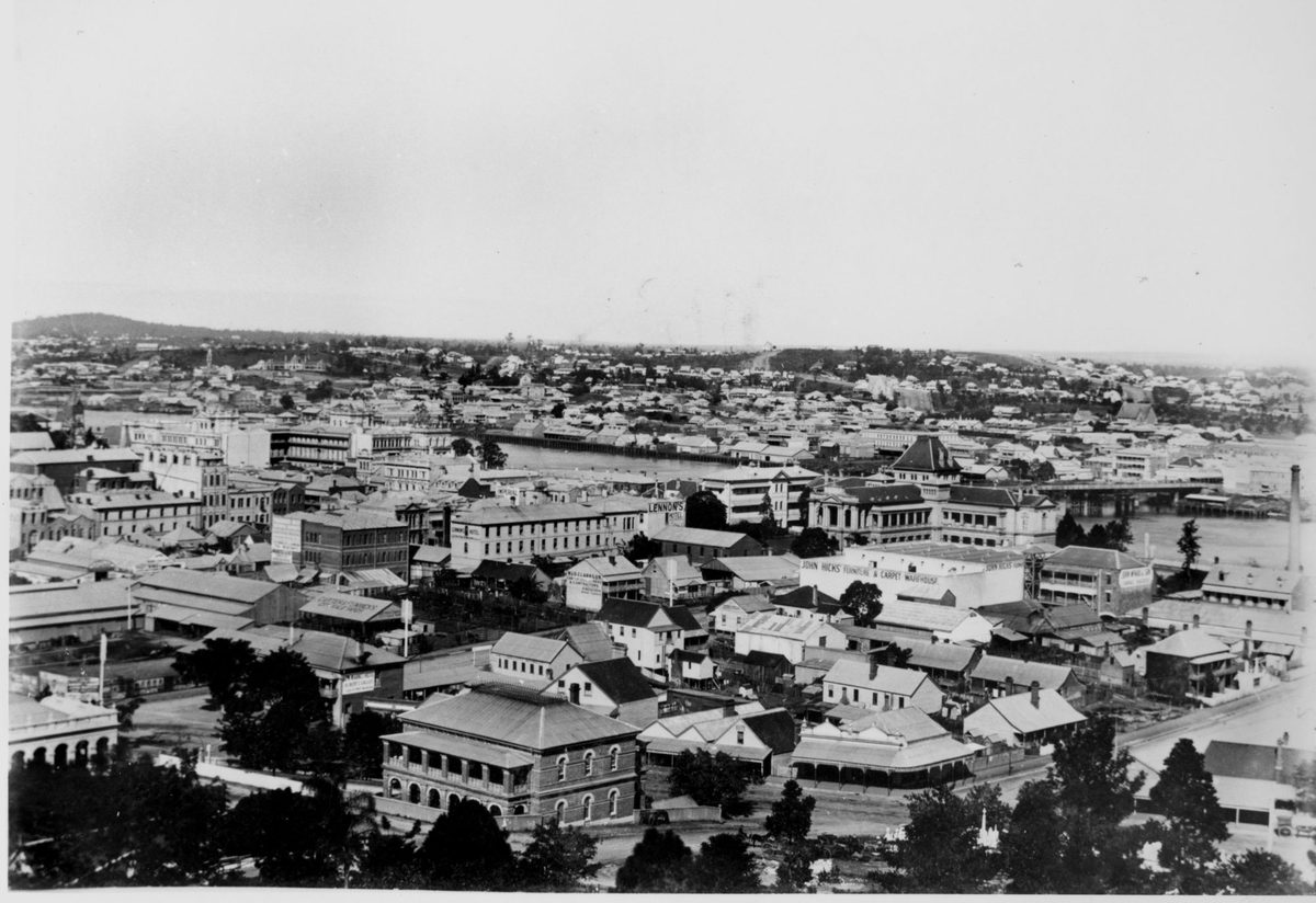 View over the central business district of Brisbane, 1895