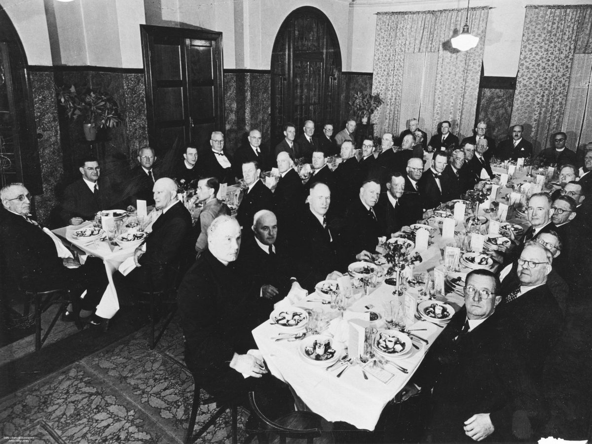 Eamon de Valera at the Queensland Irish Association Clubrooms, Brisbane, 1948
