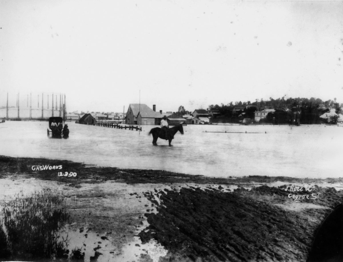 Newstead during the 1890 Brisbane flood