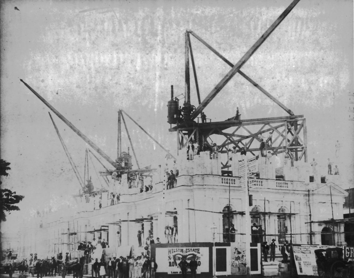 Queensland's Treasury Building under construction, 1887