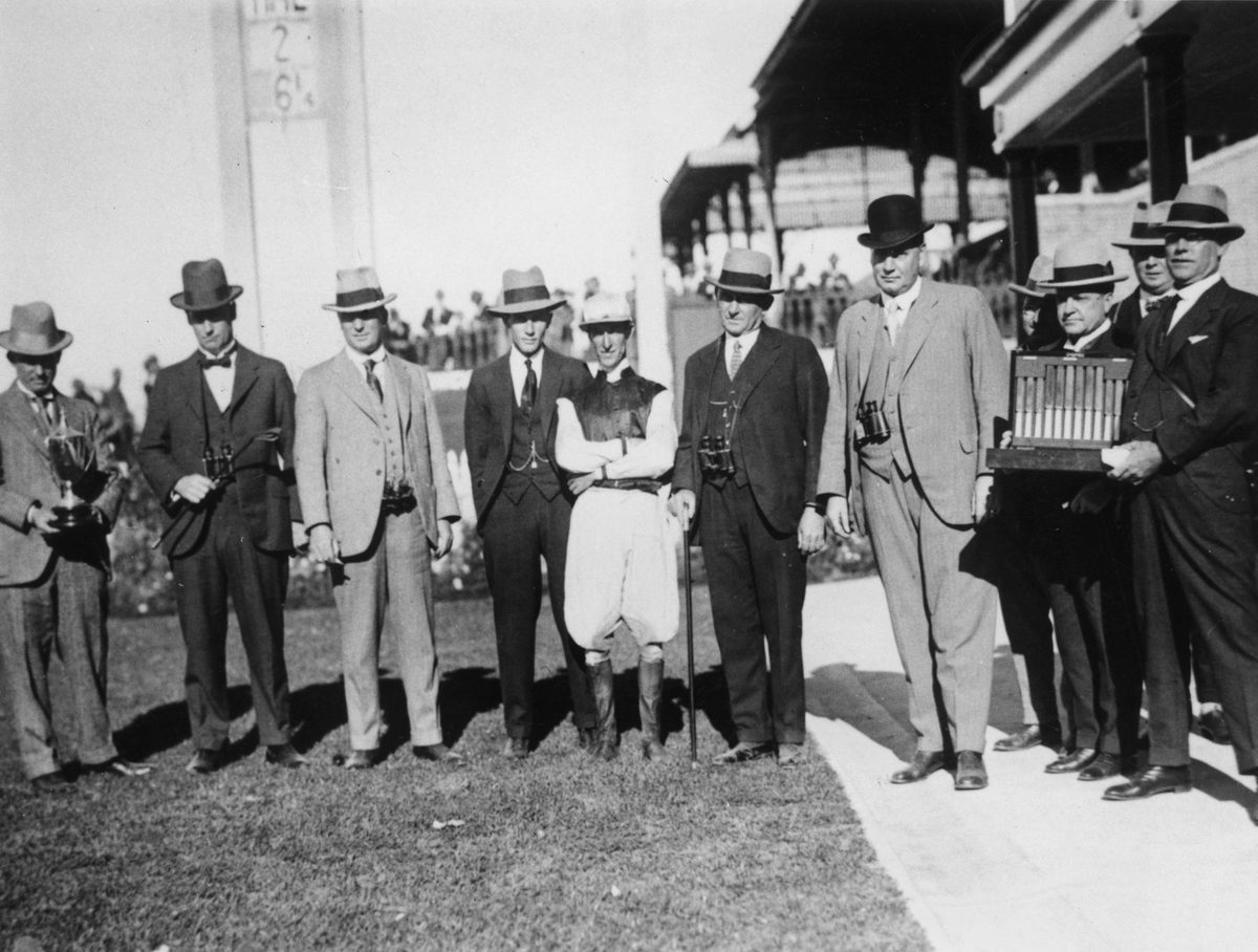 Official group at the presentation of the Tattersall's Cup in Brisbane, 1925