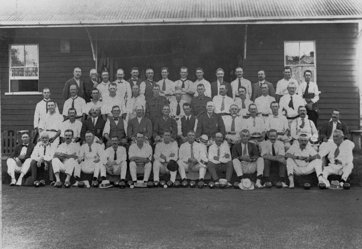 Members of the Yeerongpilly Bowling Club, Brisbane, 1918