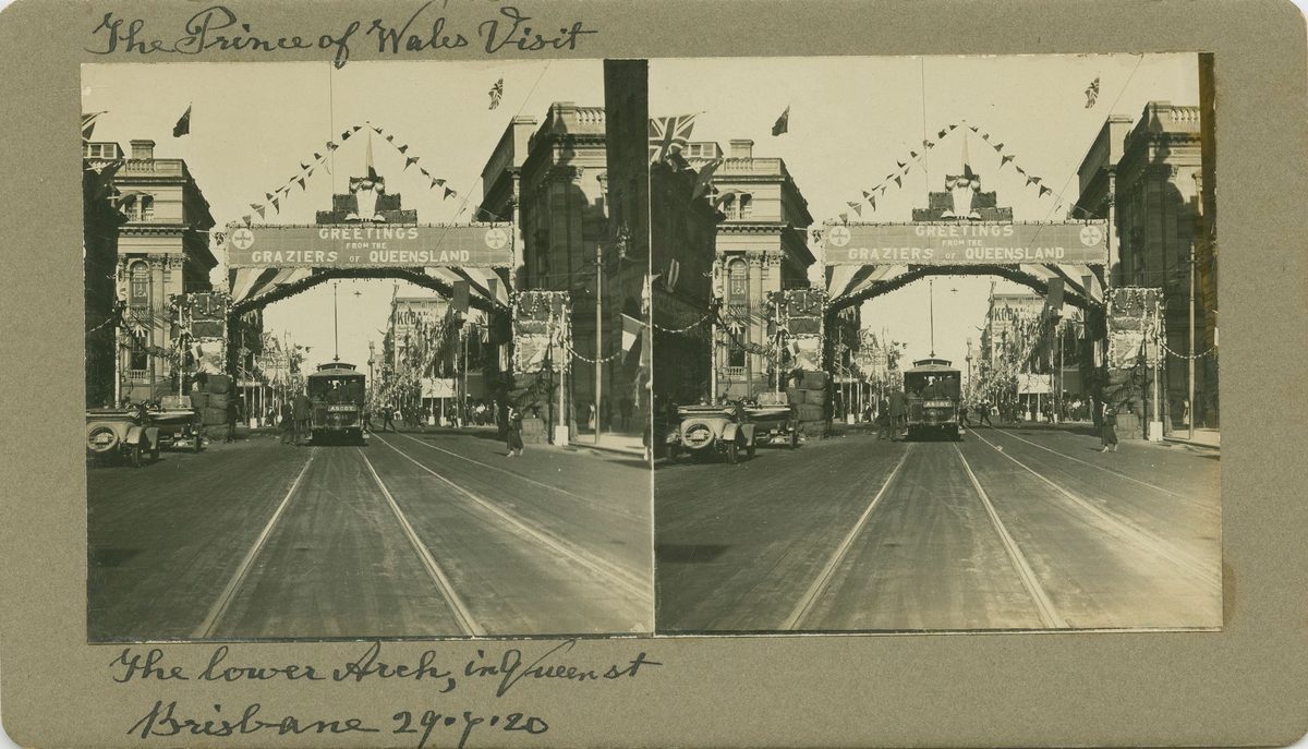 Graziers arch in Queen Street, Brisbane, 1920