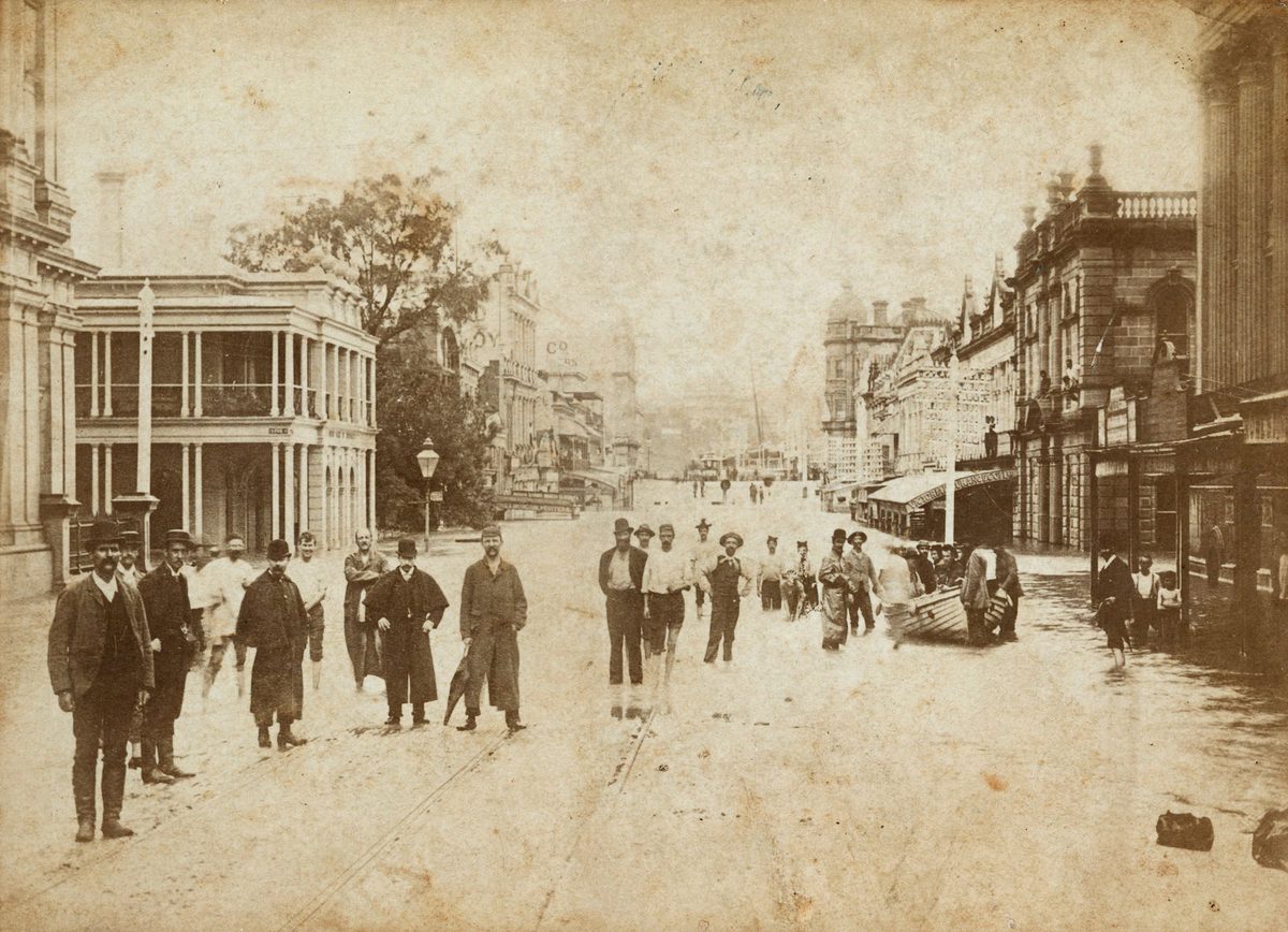 Flooding in Queen Street, Brisbane, 1893