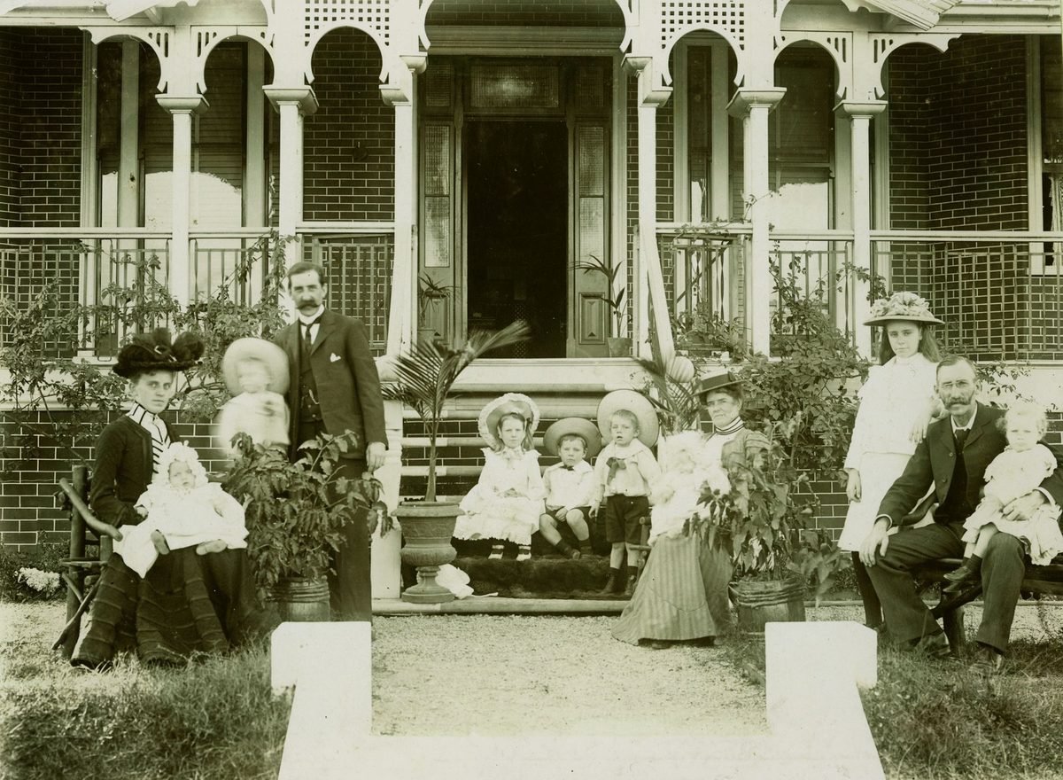 Family gathering at Sedgley Grange, Newmarket