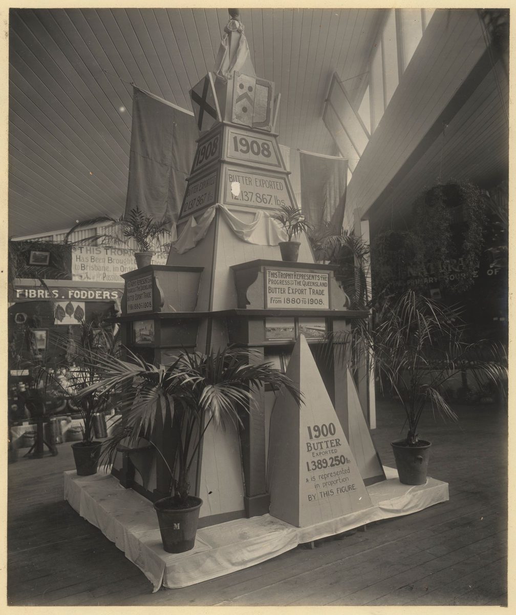 Butter stand at the Jubilee Exhibition, Brisbane, 1909