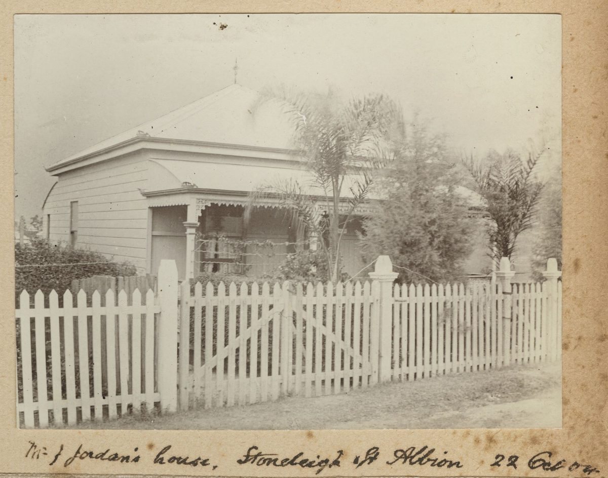 Mr J. Jordan's residence on Stoneleigh Street, Albion, 1904