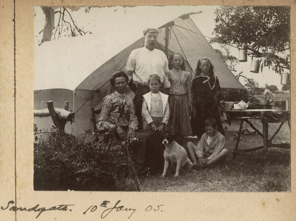 Camping with the Williams family at Sandgate