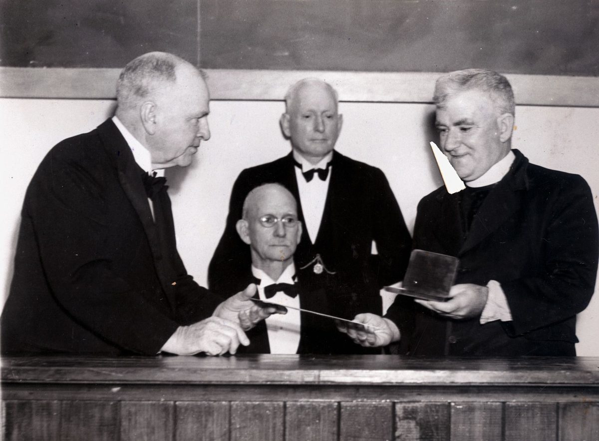 Presentation to Rev. Father Leo Hayes by the Royal Geographical Society of Queensland, April 1912