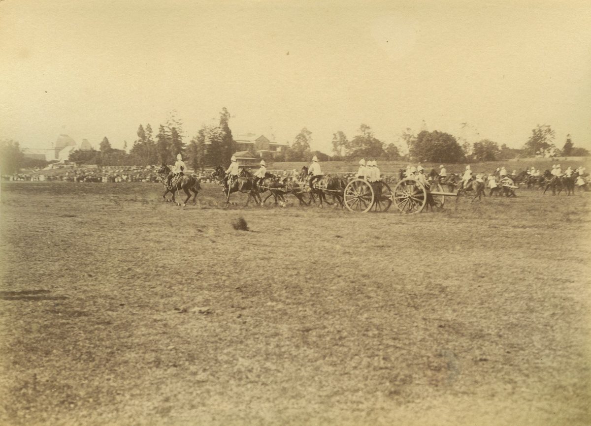 Military display in the Domain, Commonwealth Day, Brisbane, 1901