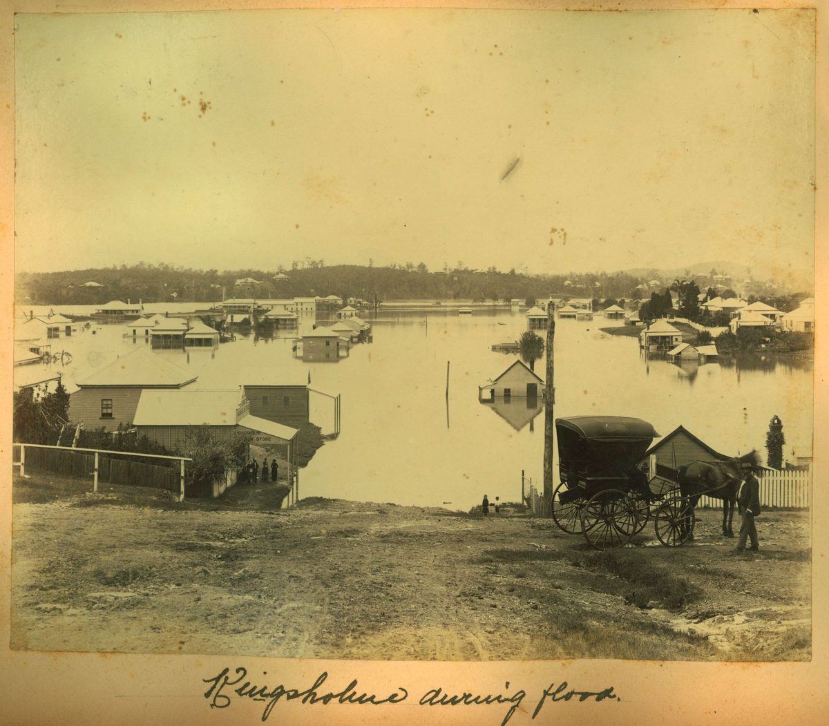 Kingsholme during the floods, New Farm, 1893