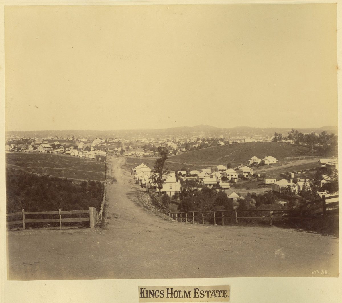 Kings Holm Estate south of the Brisbane River, looking north, 1889