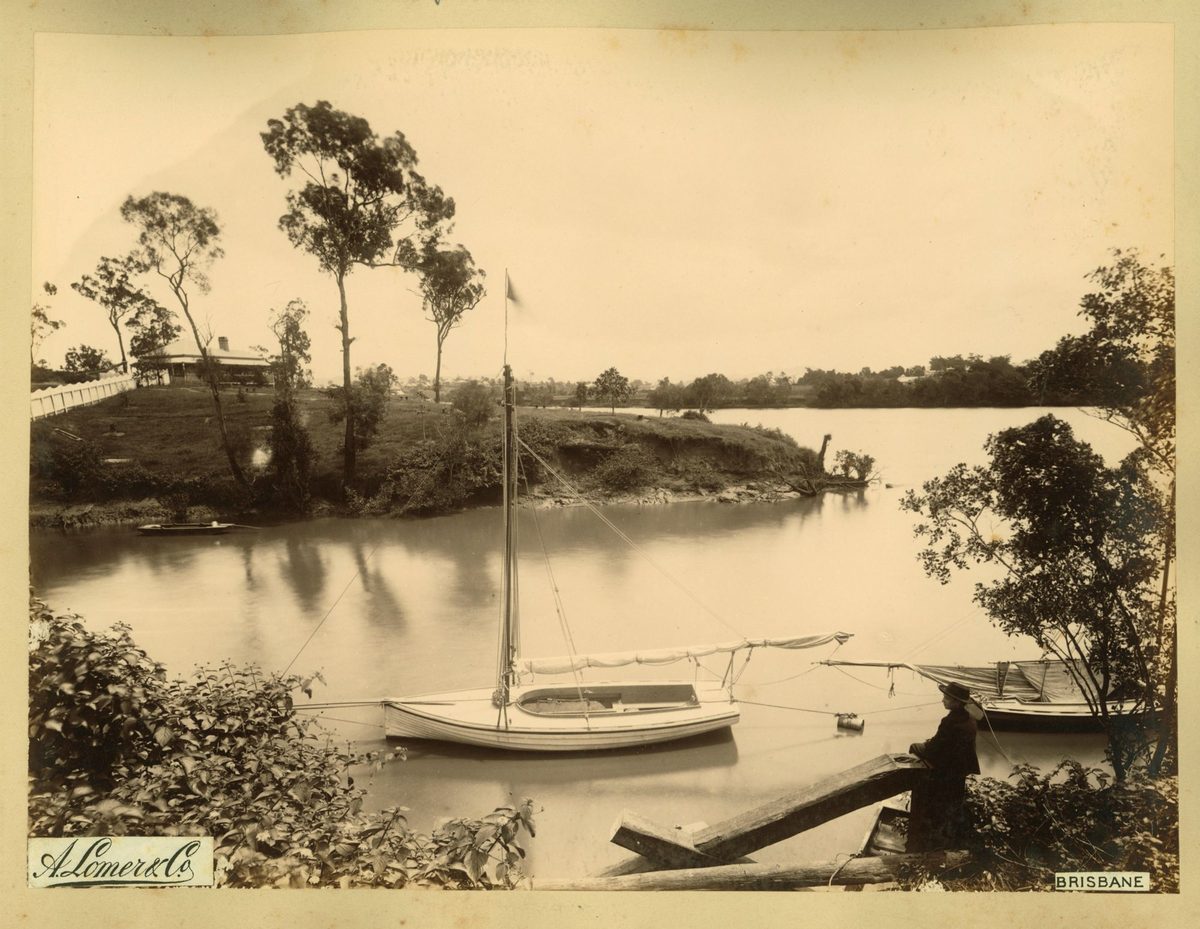 Peaceful scene at Norman Creek, Brisbane, 1889