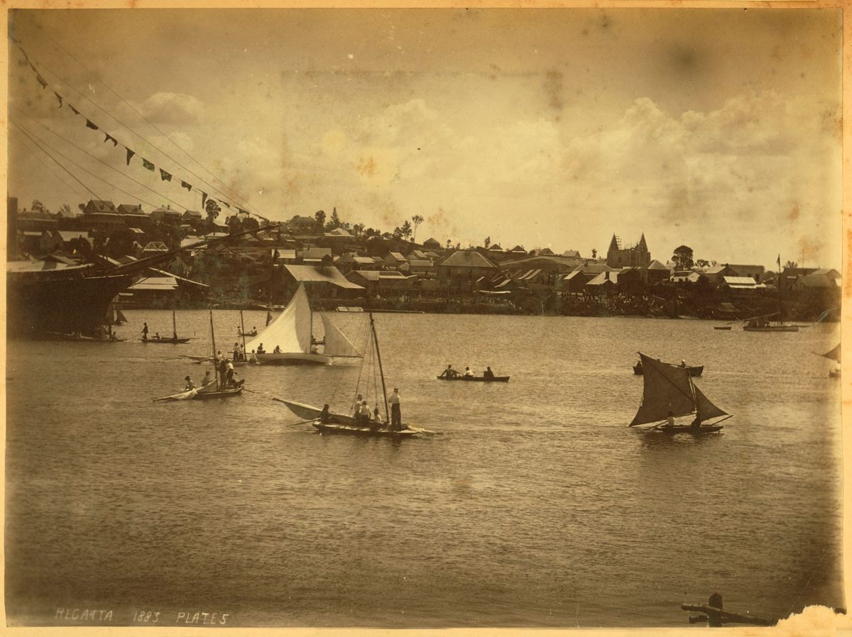 Regatta on the Brisbane River, 1883