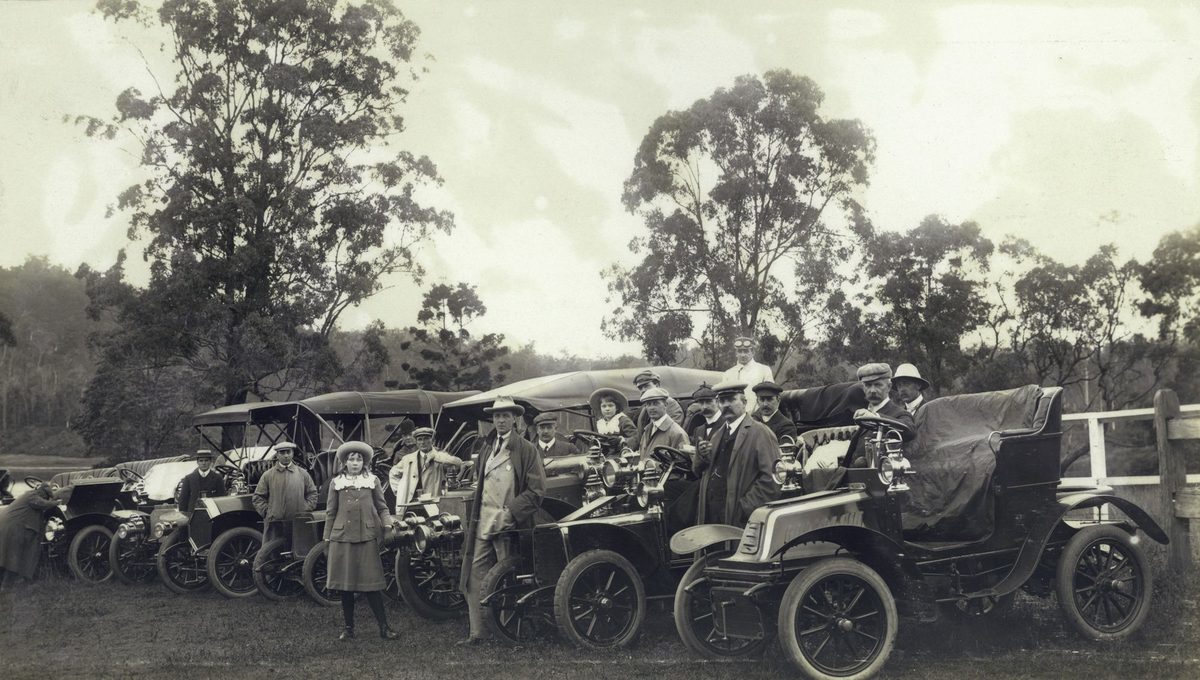 Governor Chelmsford and the Automobile Club, Brisbane, April 1908