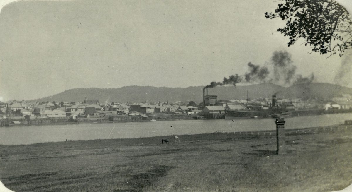View from Government House looking across the Brisbane River towards Mt. Coot-tha, Brisbane, May 1908