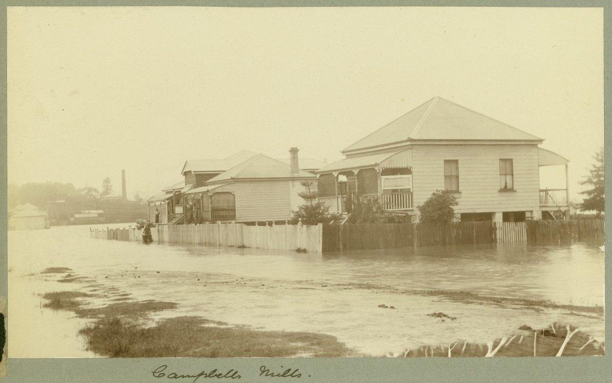 Flooding along First Avenue in Albion, Brisbane, 14 March 1908