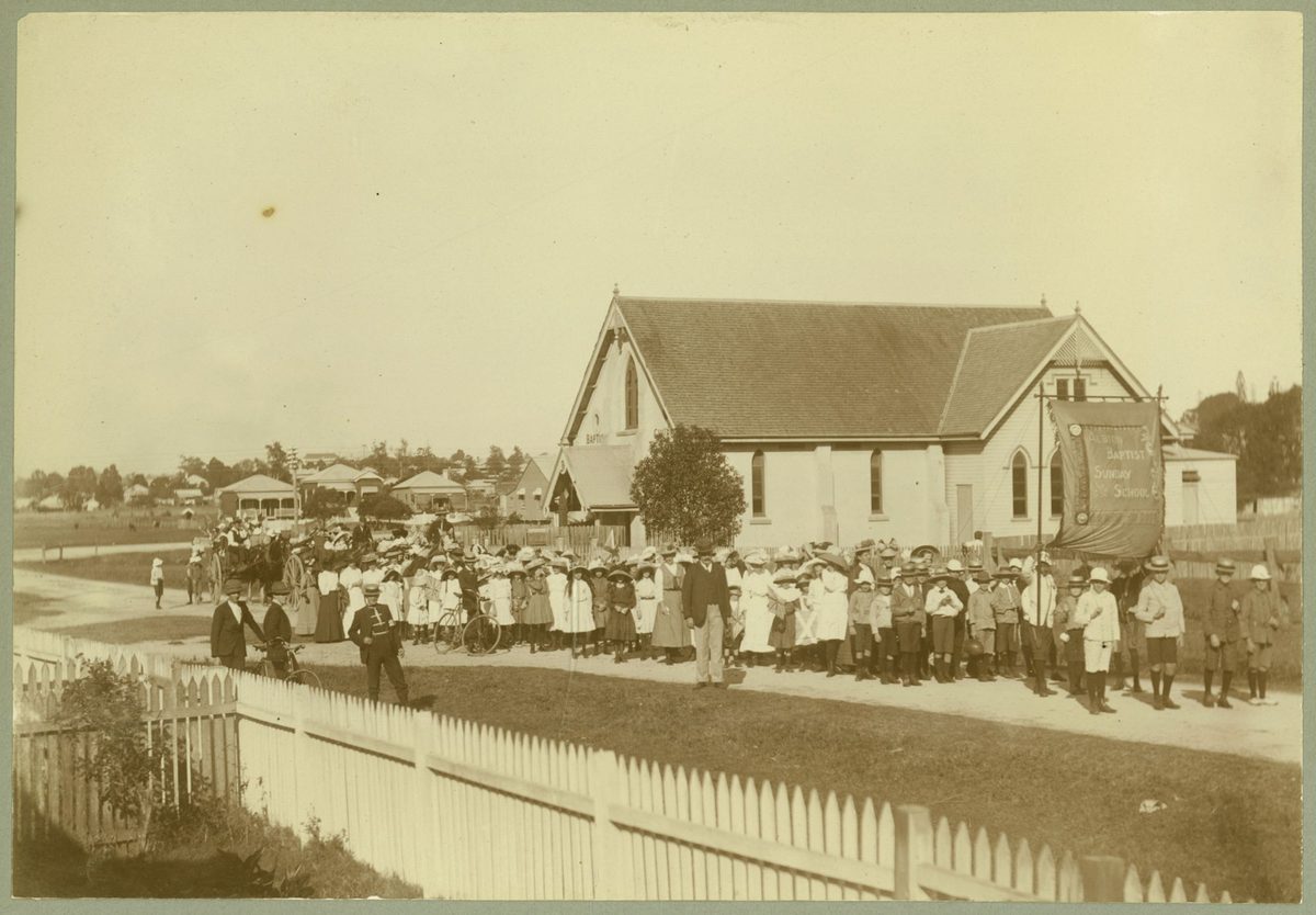 Sunday school outing for the Albion Baptist Church, Brisbane