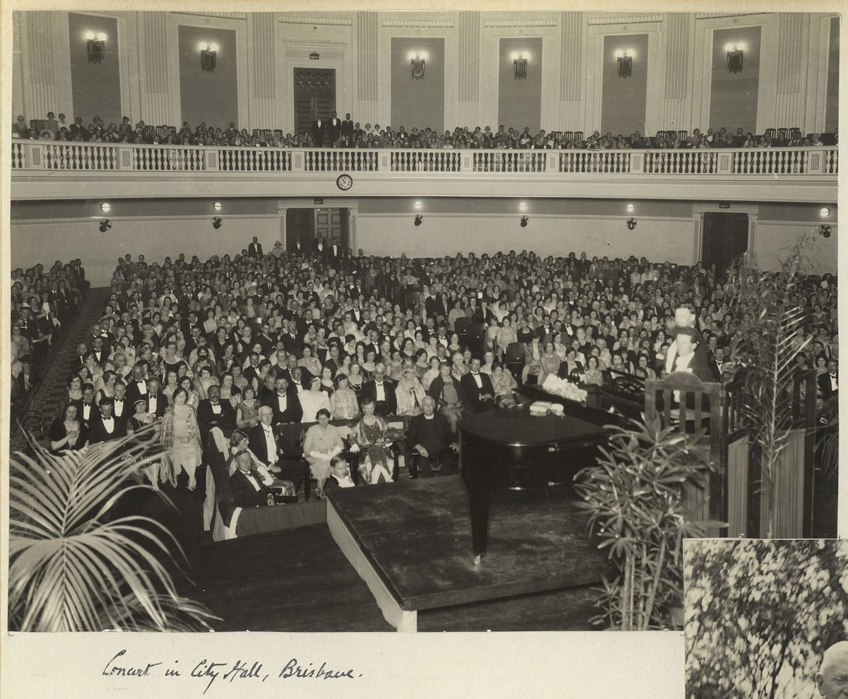 City Hall viewed from the stage, Brisbane, 1931