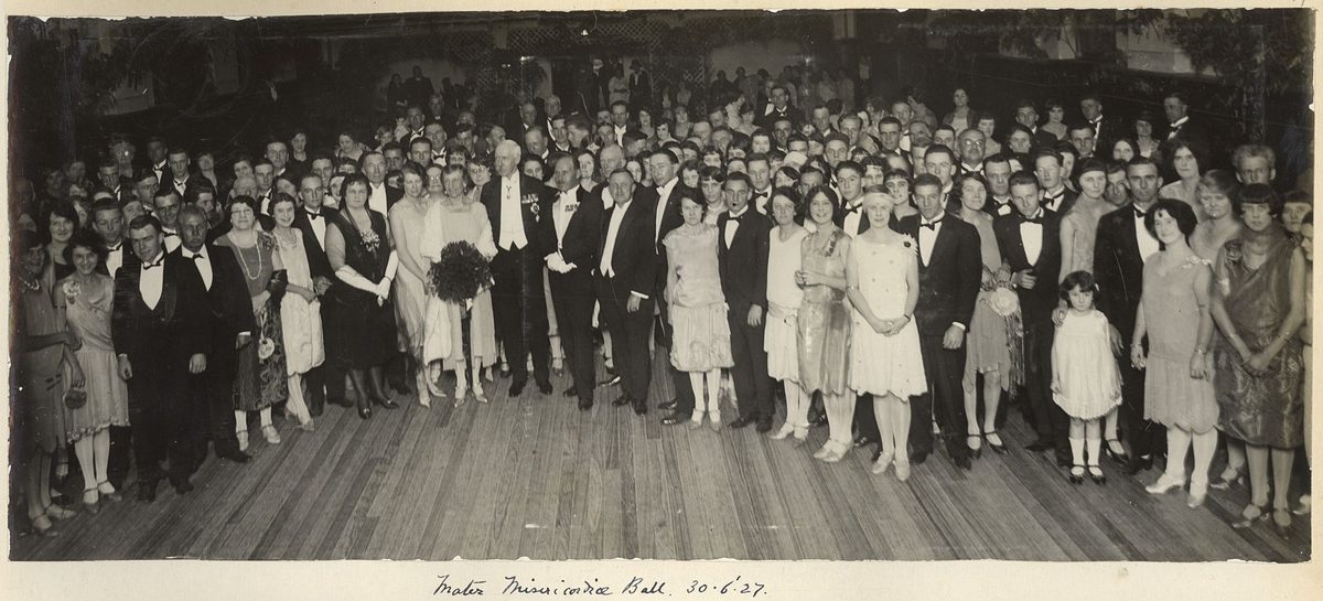Sir John and Lady Goodwin at the Mater Hospital charity ball, June 1927