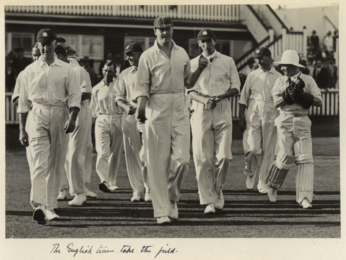 English cricket team at the test match held in Brisbane, 1928