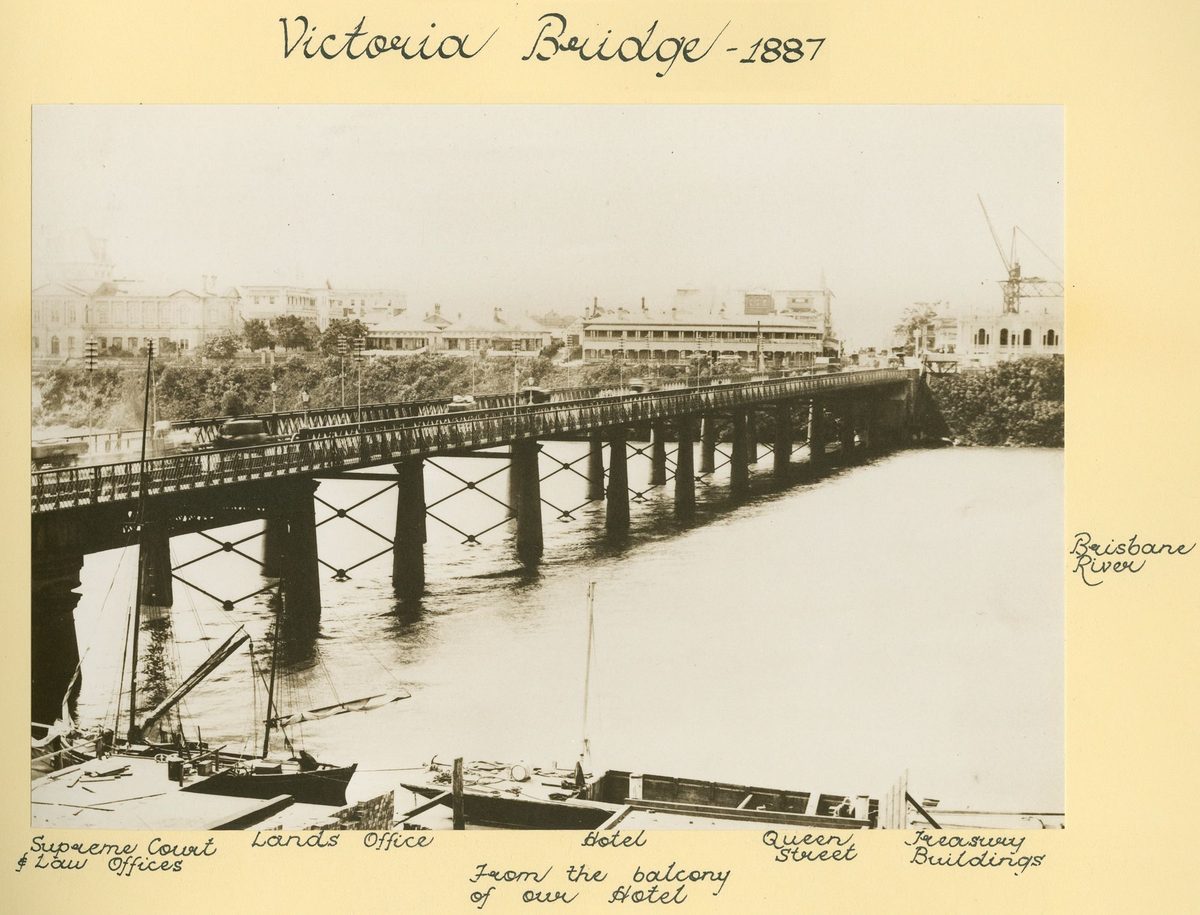Victoria Bridge in Brisbane, 1887