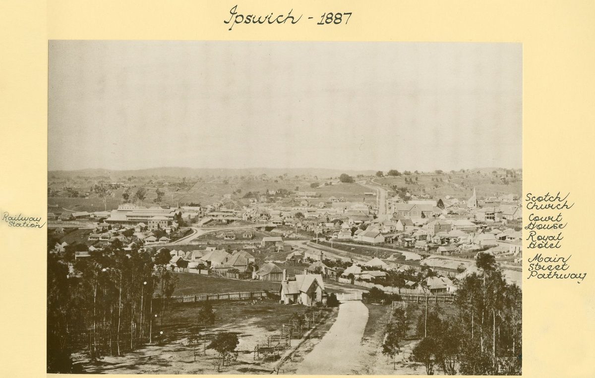 View of Ipswich in 1887