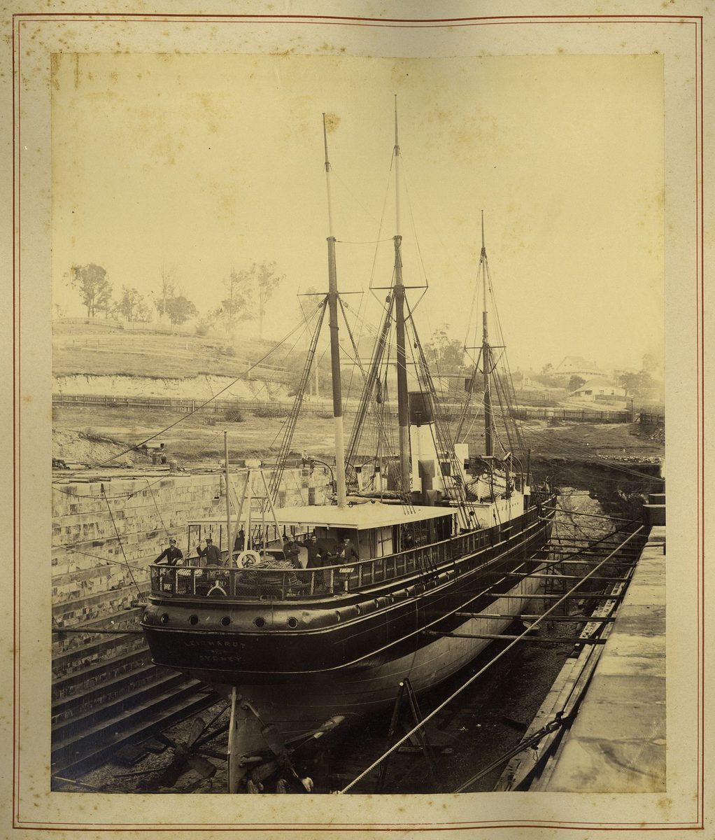 S.S.Leichhardt in Brisbane's dry dock, 1885
