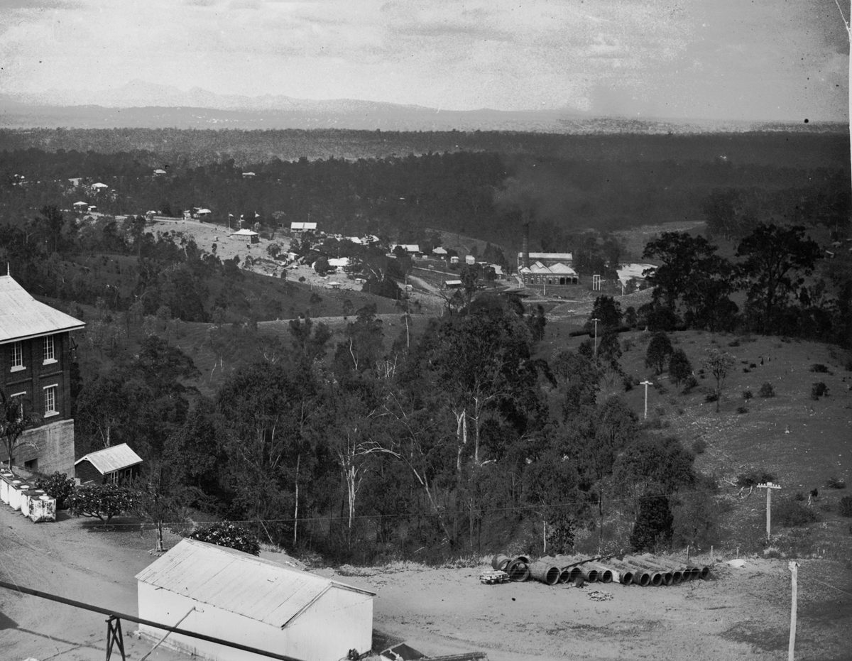 From the summit of Mount Crosby towards the pumping station, 1932