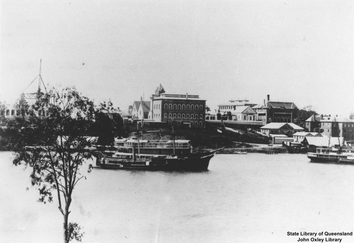 View to the South Brisbane Reach of the Brisbane River, 1887