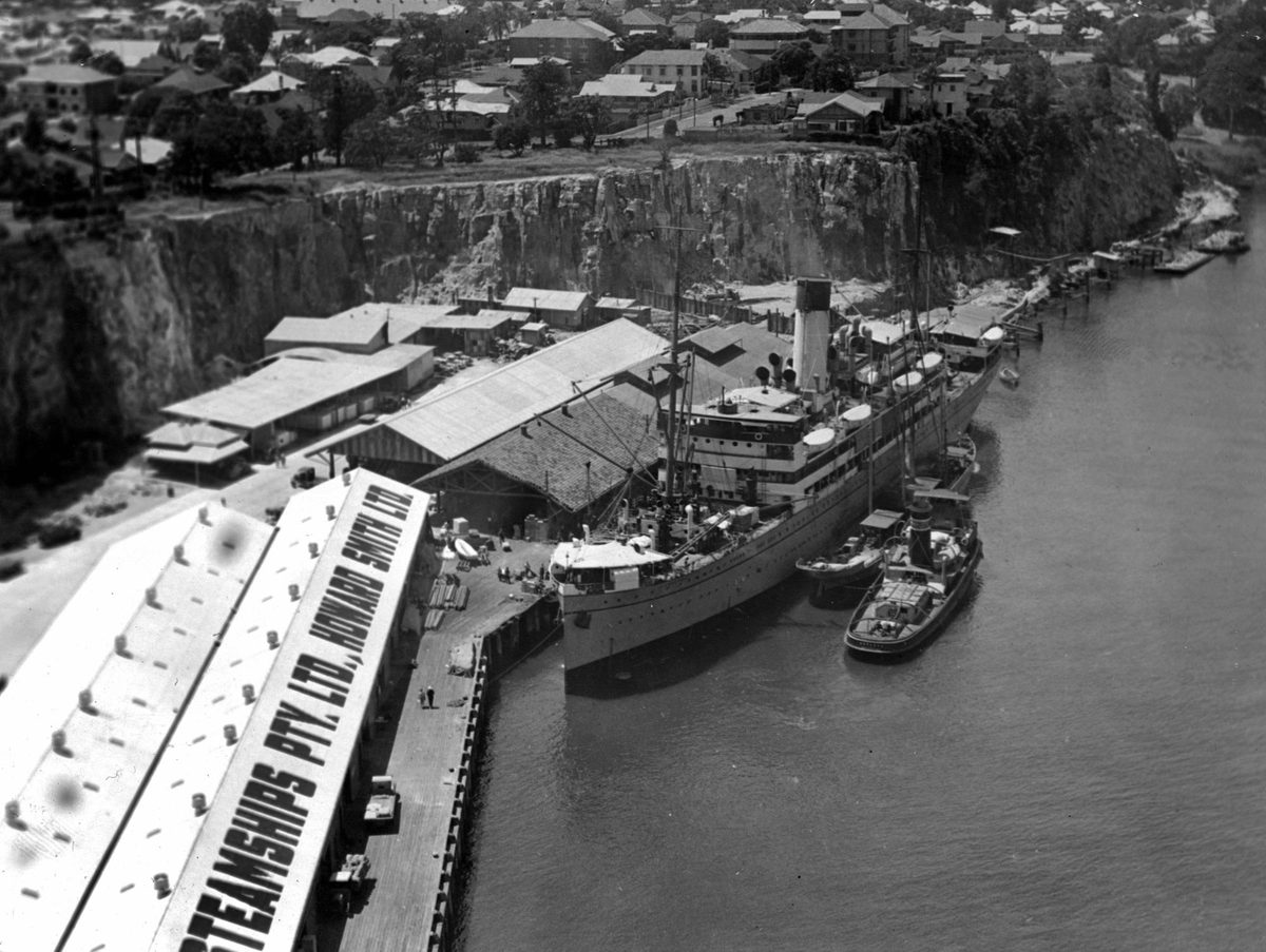 Howard Smith Wharf, New Farm, 1938