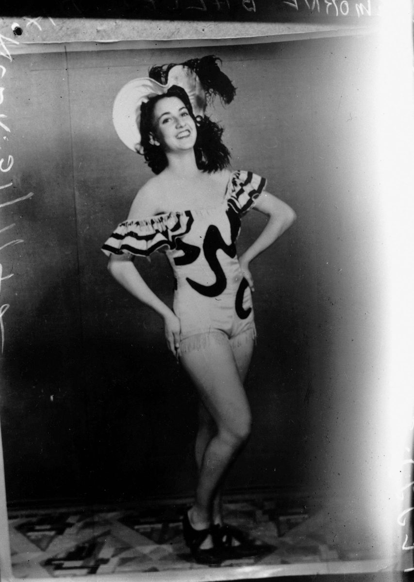 Chorus dancer at the old Cremorne Theatre in Brisbane in 1942