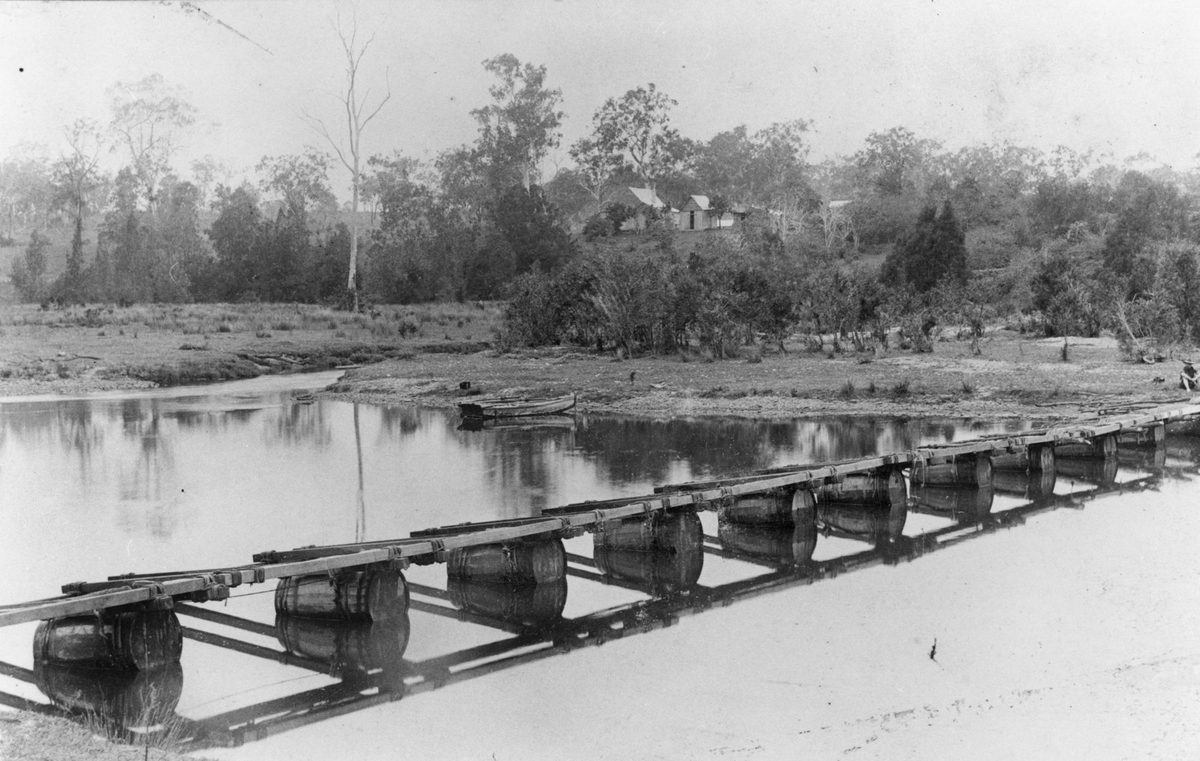 Barrel Bridging on the North Pine River, Queensland